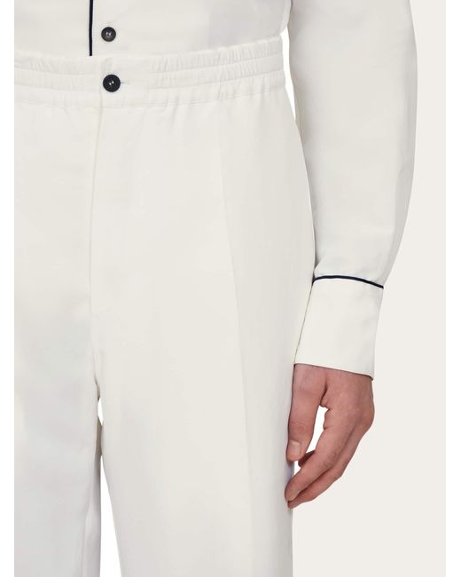 Uomo Pantalone Pigiama di Ferragamo in White da Uomo