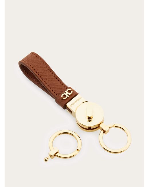 Ferragamo Natural Gancini Key Holder for men