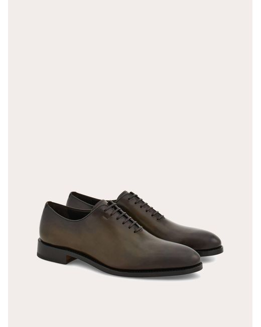 Ferragamo Green Tramezza Plain Toe Oxford for men