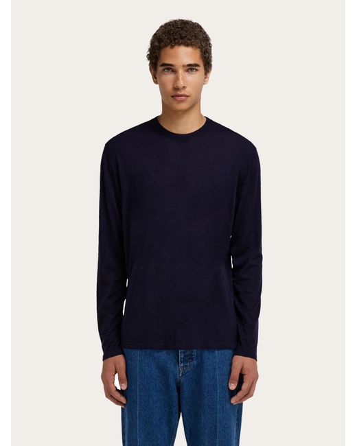 Ferragamo Blue Crewneck Sweater for men