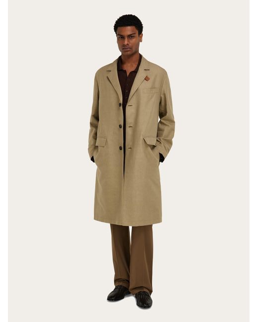 Ferragamo Natural Linen Blend Duster for men