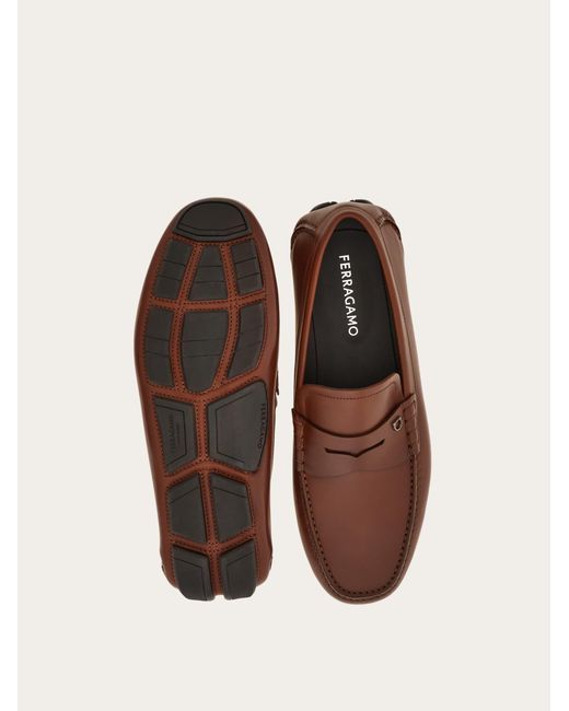 Ferragamo Brown Penny Driver for men