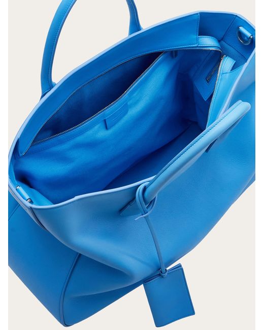 Ferragamo Blue Men Tote Bag (l) for men