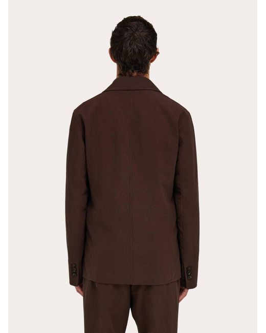 Ferragamo Brown Single Breasted Blazer for men
