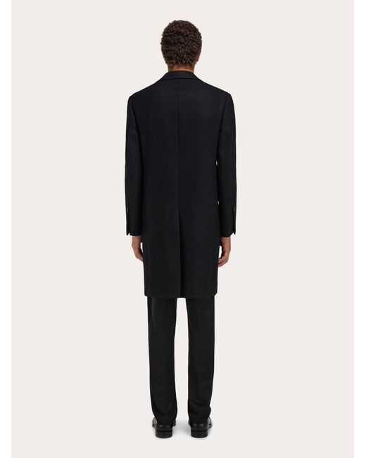 Ferragamo Black Double Breasted Coat for men