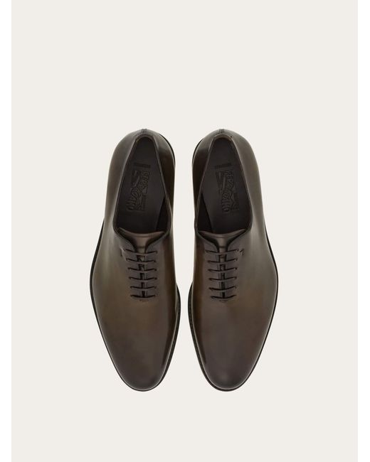 Ferragamo Green Tramezza Plain Toe Oxford for men