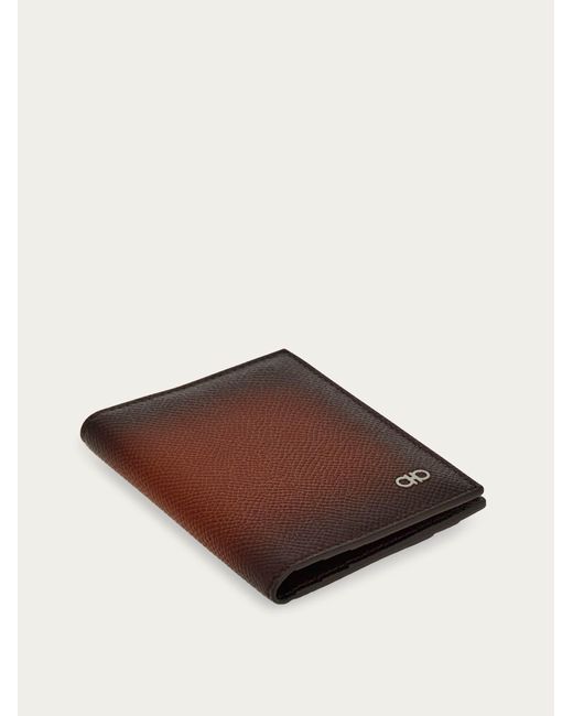 Ferragamo White Gancini Credit Card Holder for men