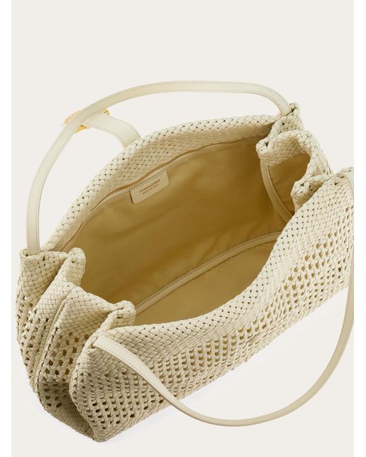 Ferragamo Natural Mia Tote Bag (L)