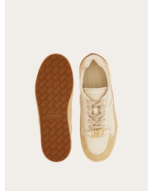 Ferragamo Natural Gancini Ornament Sneaker