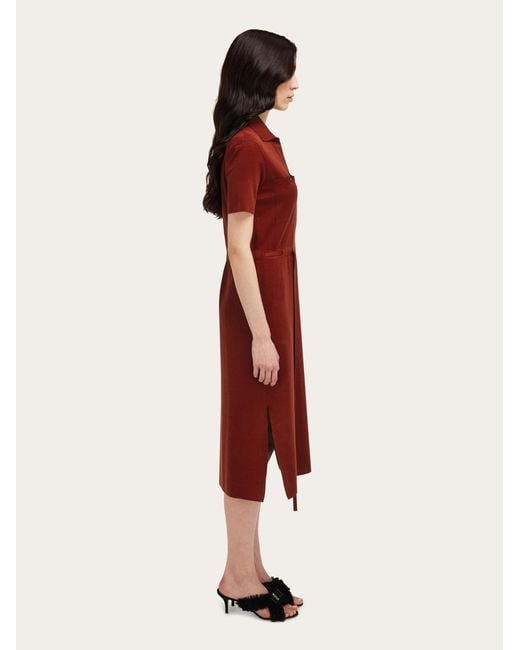 Ferragamo Red Polo Dress