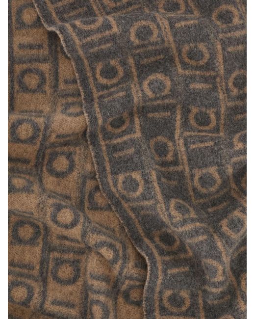 Uomo Sciarpa Monogram di Ferragamo in Multicolor da Uomo