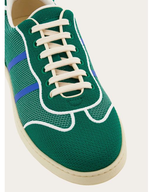 Ferragamo Green Low Technical Fabric Sneaker for men