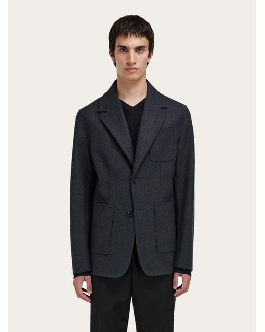 Ferragamo Blue Single Breasted Blazer for men