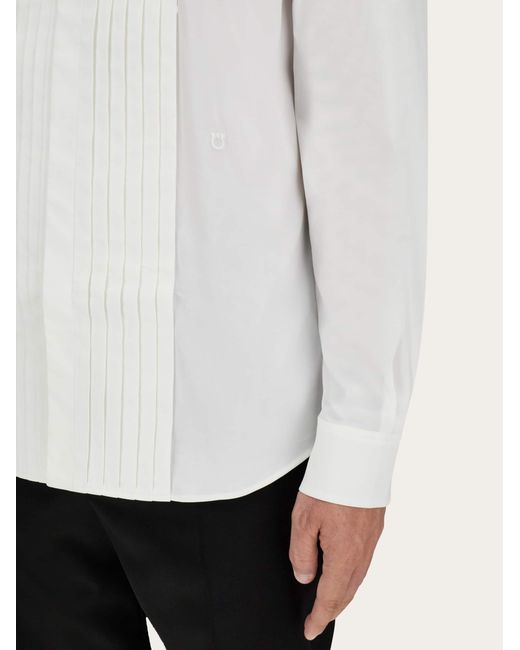 Ferragamo White Tuxedo Shirt for men