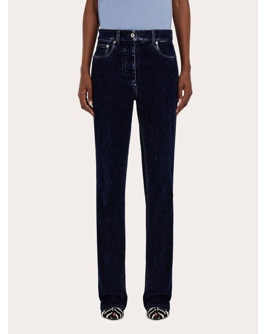 Mujer Pantalones 5 Bolsillos Azul Ferragamo de color Blue