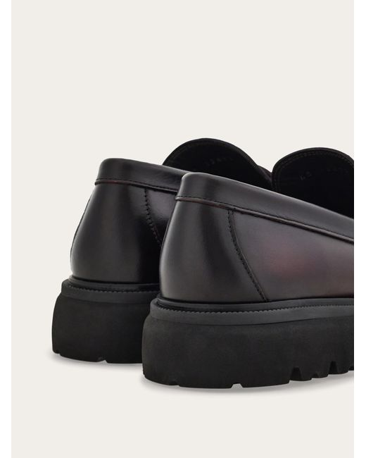 Ferragamo White Loafer With Gancini Detail for men
