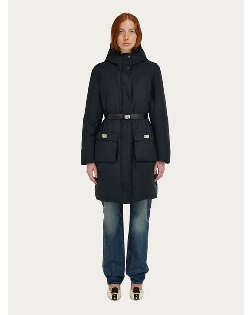 Ferragamo Blue Padded Parka Jacket for men