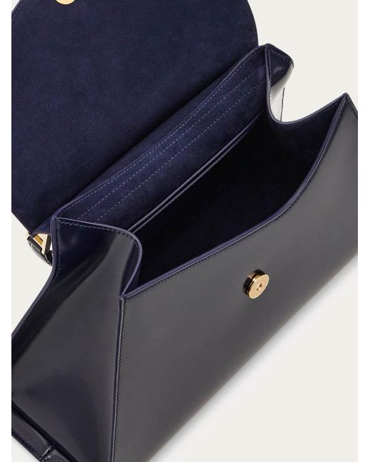 Ferragamo Blue Women Geometric Handbag (m)