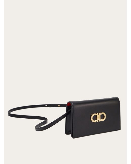 Ferragamo White Damen Mini-Bag Mit Doppel-Gancini