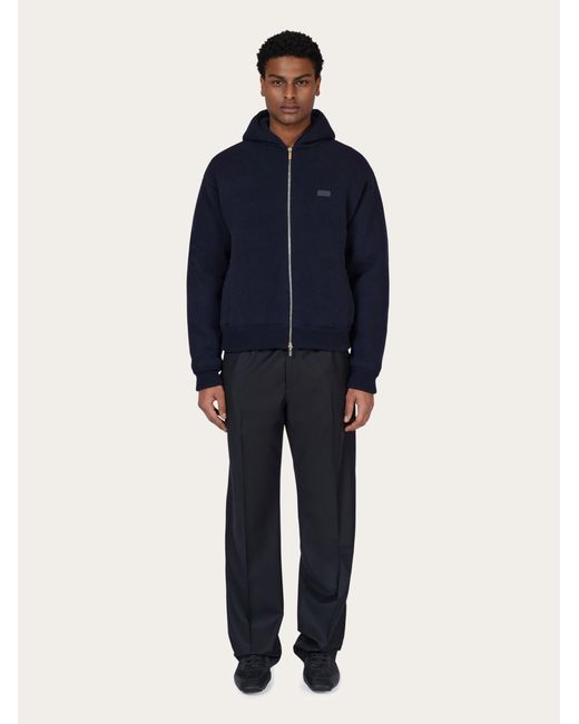 Ferragamo Blue Wool Blouson for men
