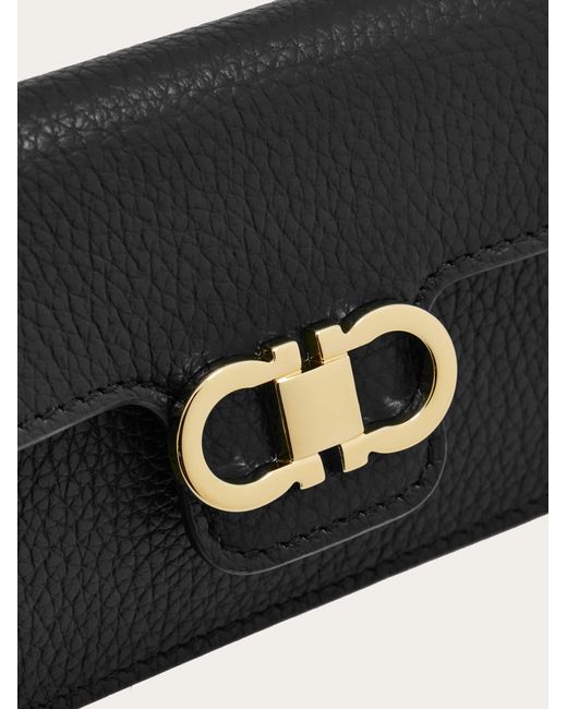 Ferragamo Black Gancini Key Holder