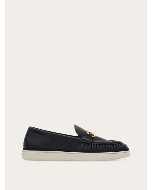 Ferragamo White Gancini Ornament Loafer .5