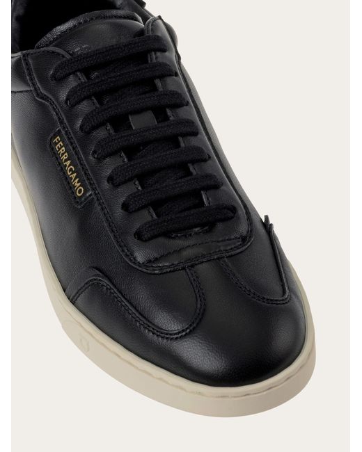 Ferragamo Black Low-Top Sneaker