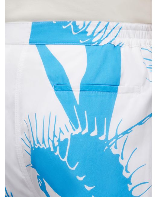 Ferragamo Herren Bermudas Mit Venus-Print Weiß in Blue für Herren