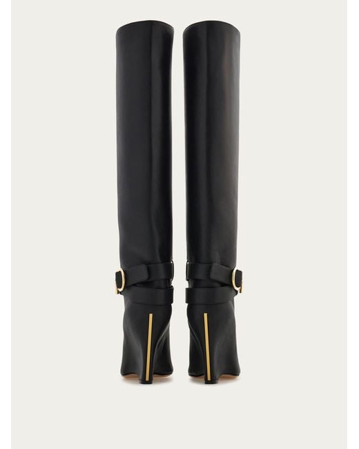 Mujer Botas Con Cuña Negro Talla .5 Ferragamo de color Black