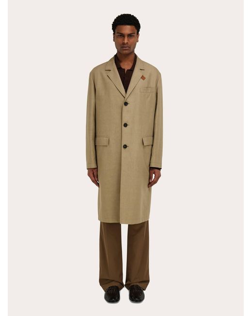 Ferragamo Natural Linen Blend Duster for men