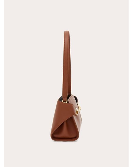 Ferragamo Brown Hug East-West Shoulder Bag