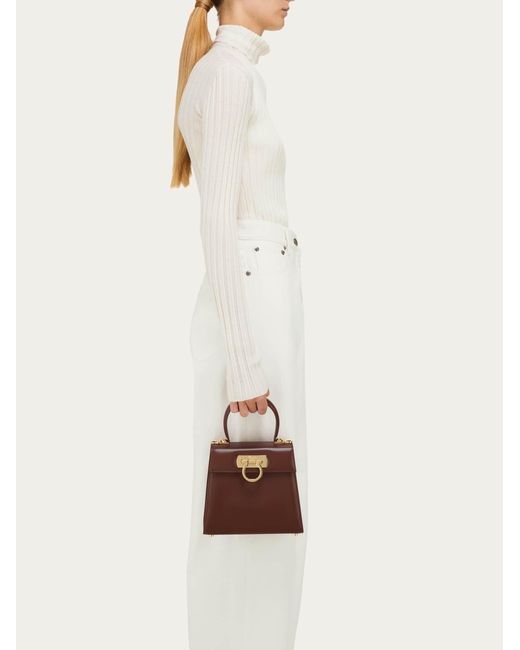Ferragamo Brown Iconic Top Handle (S)
