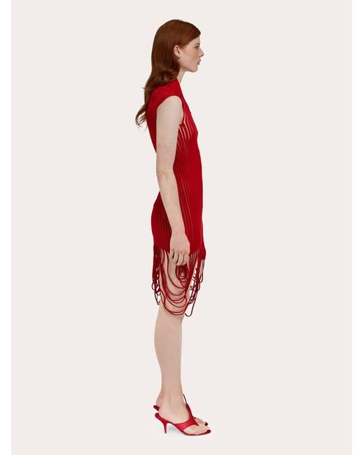 Femmes Robe Asymétrique Rouge Ferragamo en coloris Red