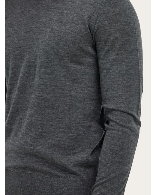 Ferragamo Blue Crew Neck Pullover for men