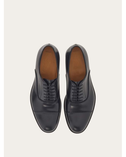 Ferragamo Herren Tramezza Captoe-Oxford-Schuh Größe .5 in Black für Herren