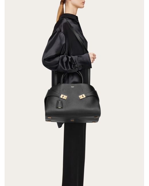 Ferragamo Black Hug Handbag (L)