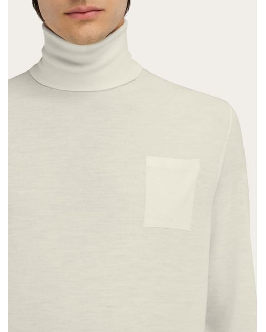 Ferragamo White Turtleneck for men