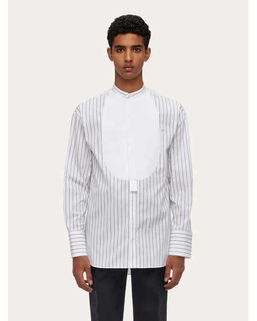 Camicia tuxedo di Ferragamo in White da Uomo