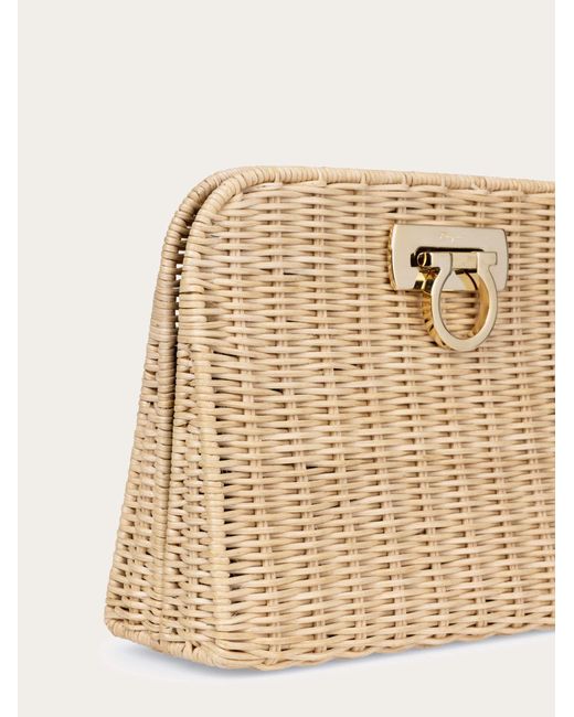 Ferragamo Natural Diana Clutch (S)