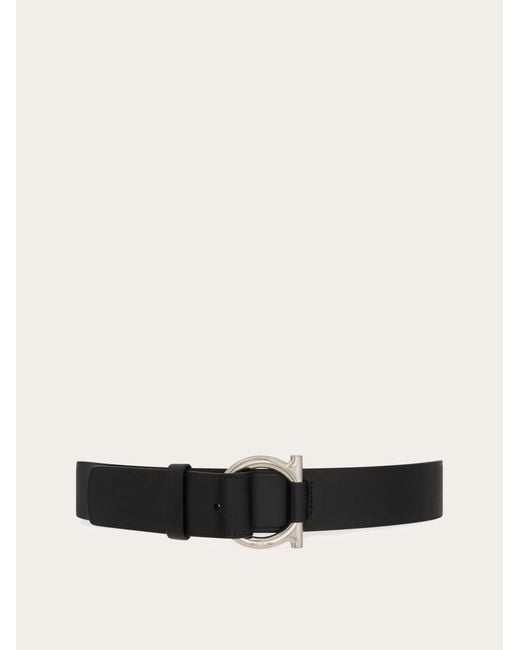 Ferragamo White Fixed Belt for men