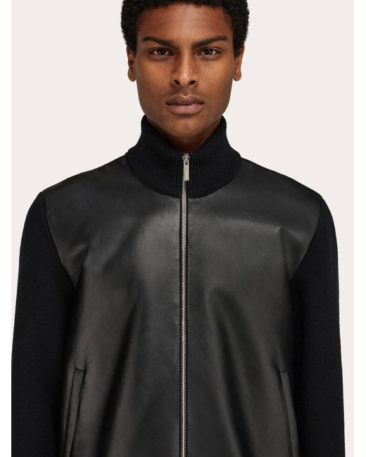 Ferragamo Black Bomber Jacket for men