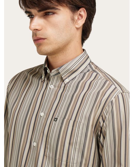 Ferragamo White Monogram Shirt for men