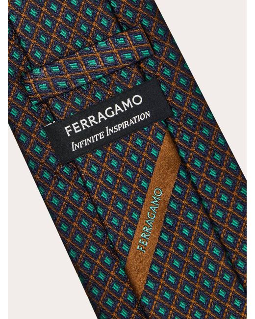 Ferragamo Black Jacquard Tie for men