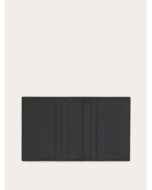 Ferragamo Black Monogram Credit Card Holder for men