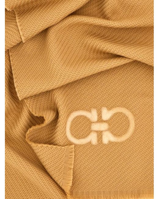 Ferragamo Natural Jacquard Scarf