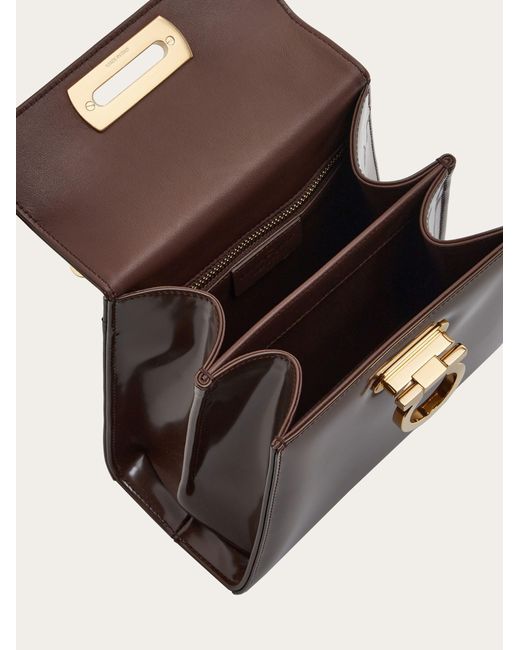 Ferragamo Brown Iconic Top Handle (S)