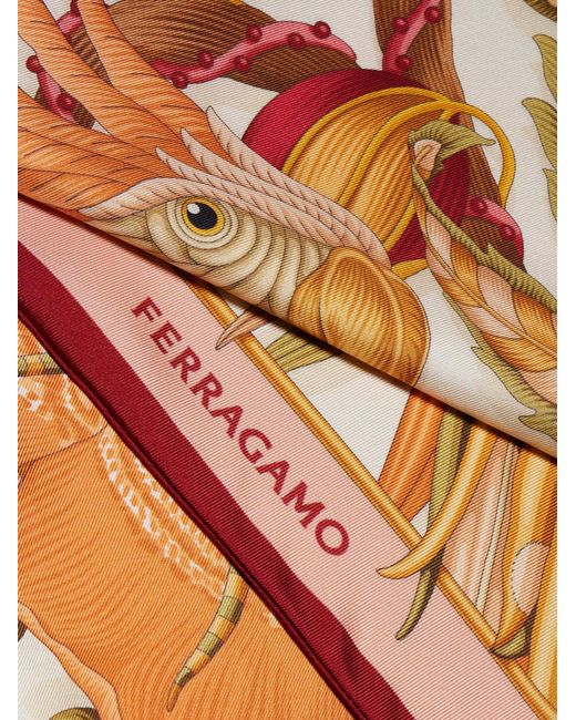 Ferragamo White Parrots Print Bandeau