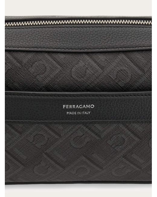 Ferragamo Black Monogram Crossbody Bag for men