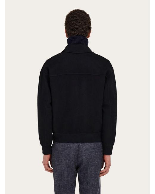 Ferragamo Black Wool And Cashmere Blouson for men