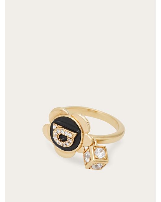 Ferragamo Natural Gancini Charm Ring (50Mm)